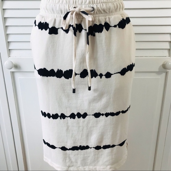 RACHEL ZOE White Black Tie Dye Skirt Size Extra Small - Picture 2 of 10